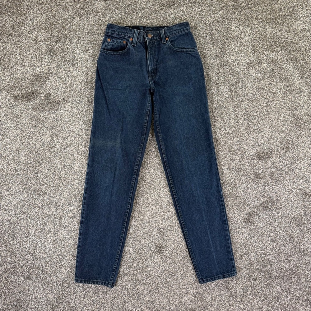 Vintage Levis 550 Relaxed Fit Tapered Leg Jeans Womens 7 Med Dark Wash USA Made